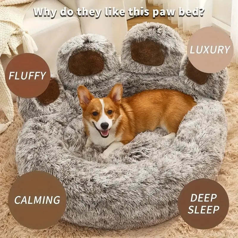 Pawfect Haven™ Bear Paw Pet Bed