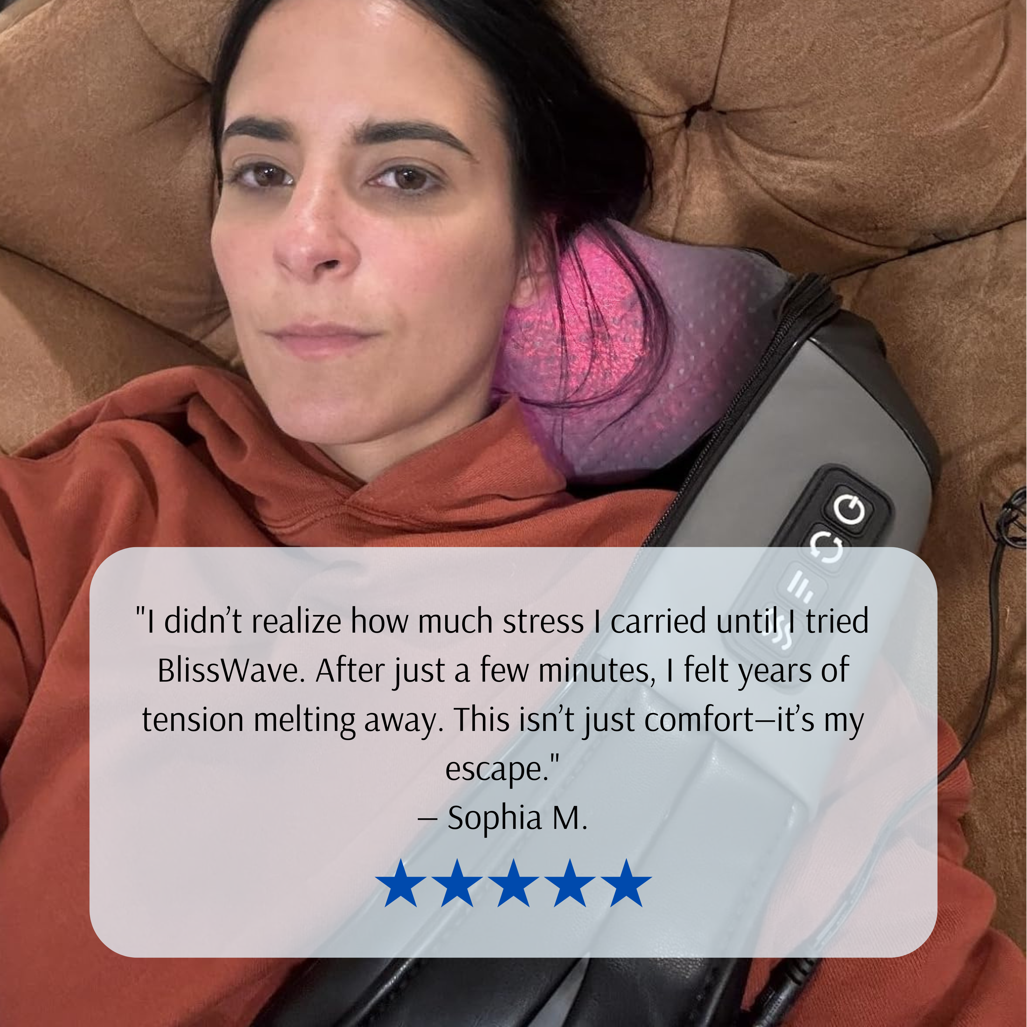 BlissWave™ Heated Shiatsu Massage Pillow