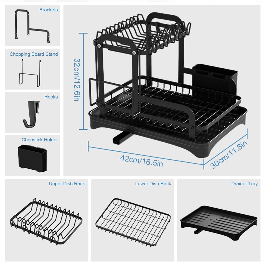 AquaFlow™ Self-Draining Dish Rack