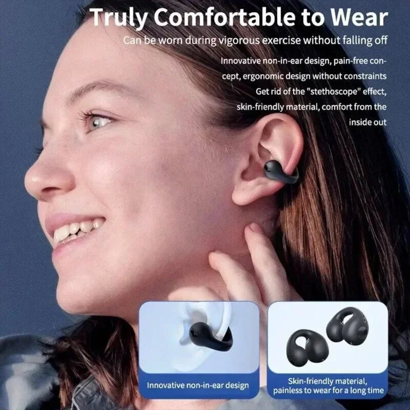 Clip Ear Music Noise Canceling Earbuds